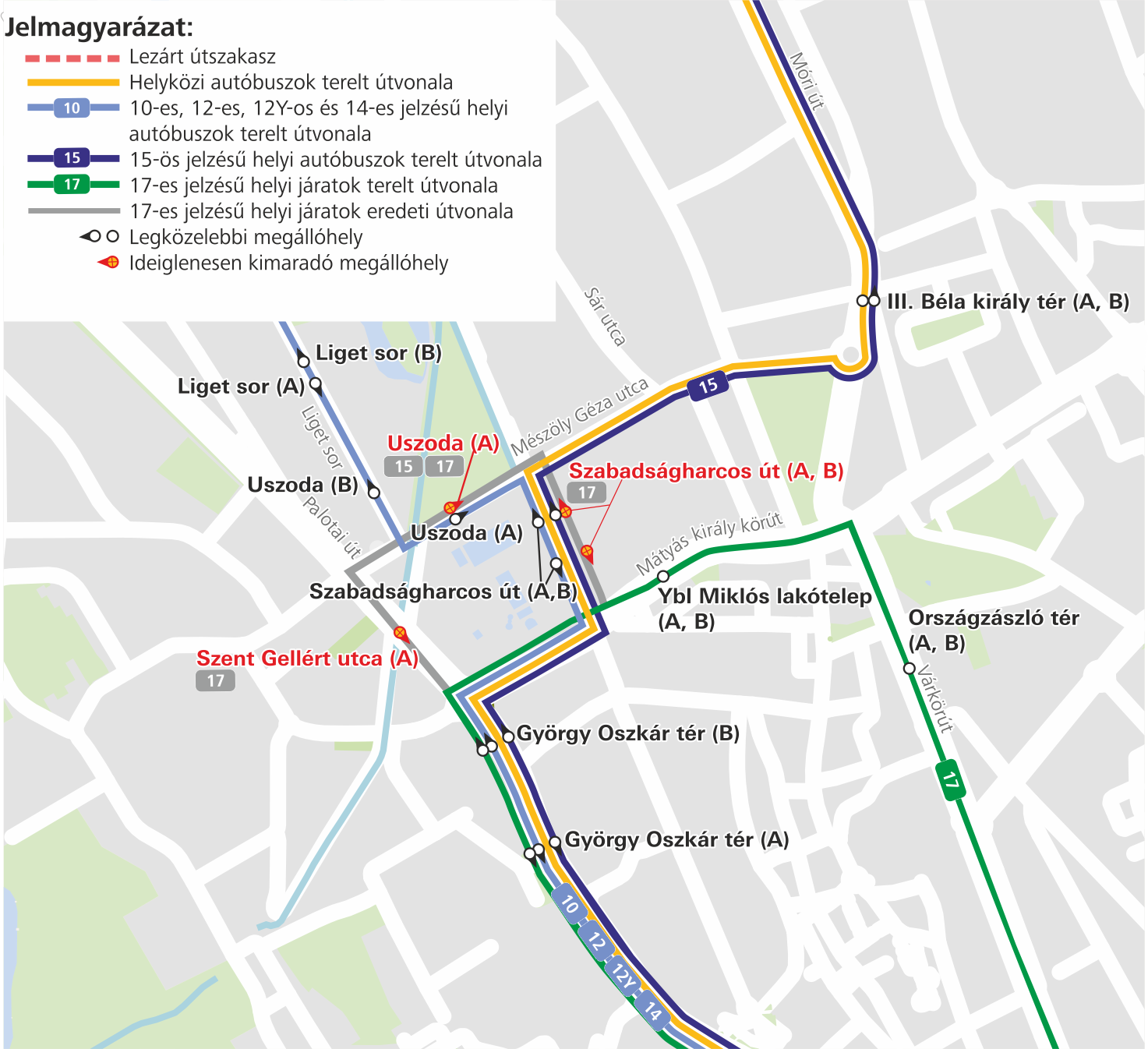 2024. október 28-án (hétfőn) 8:00-tól Székesfehérváron terelés munkálatok miatt